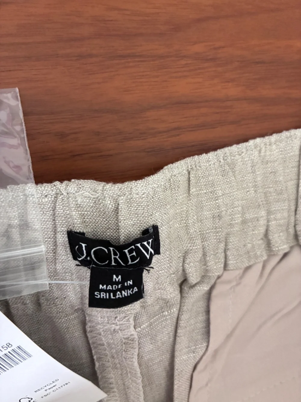 J.Crew Linen Harbor Pull-On Shorts NWT Medium Taupe